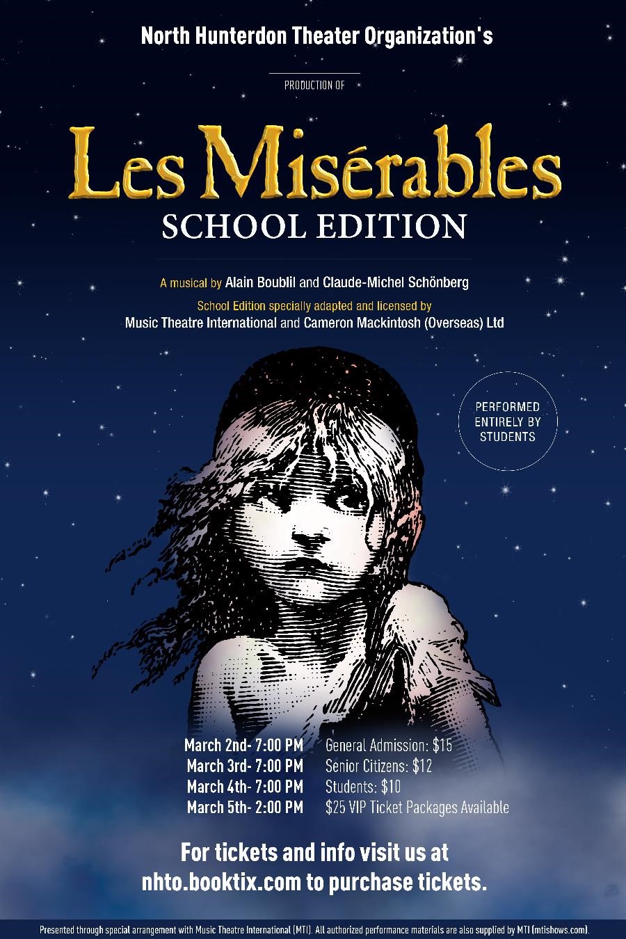 NHTO Performs Les Miserables, March 2-5