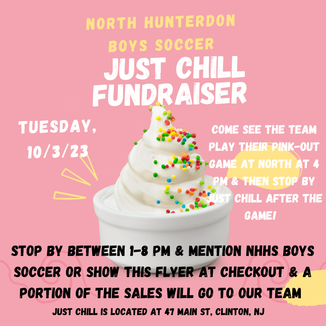 North Hunterdon Boys Soccer Just Chill Fundraiser