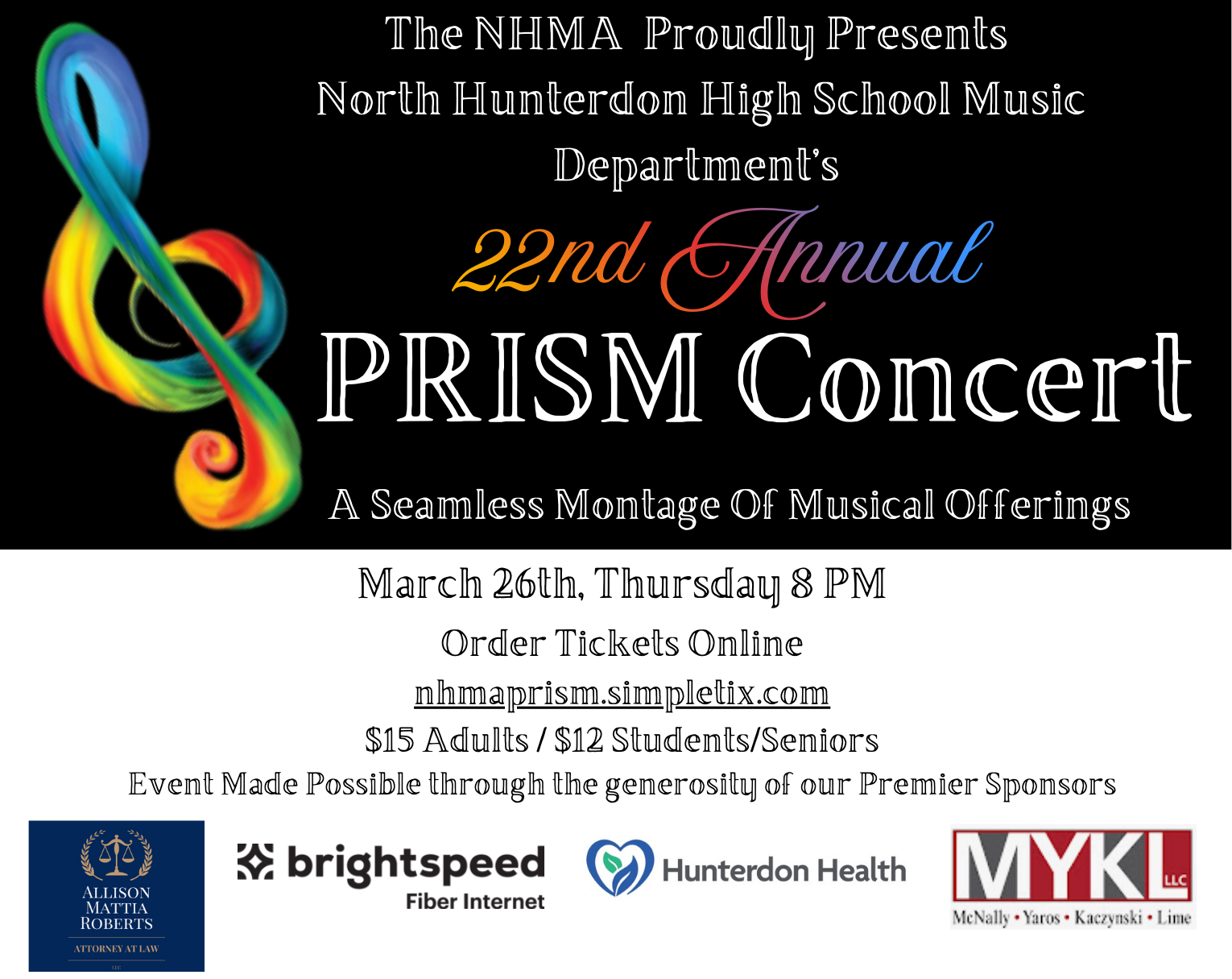 The NHMA Proudly Presents NHHS Music Department’s 22nd Annual PRISM Concert