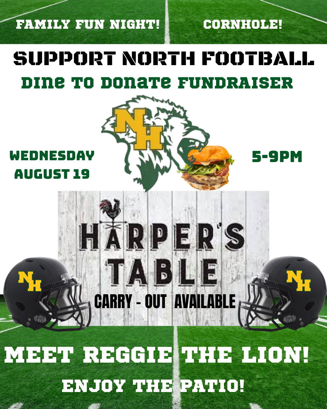 Support North Football at Harper’s Table.