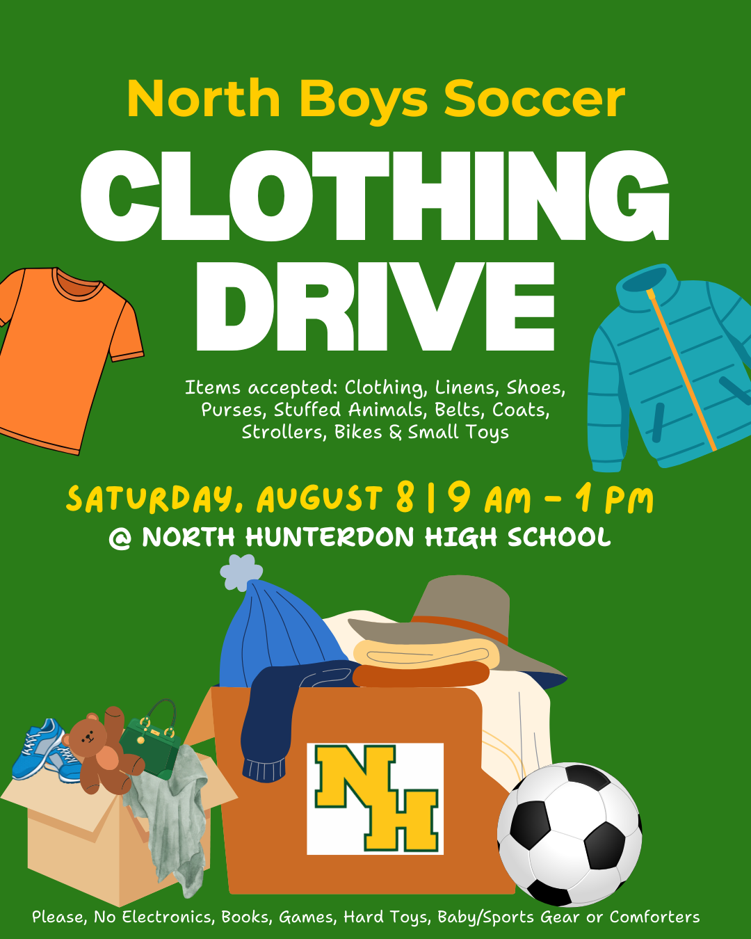 North Boys Soccer Clothing Drive