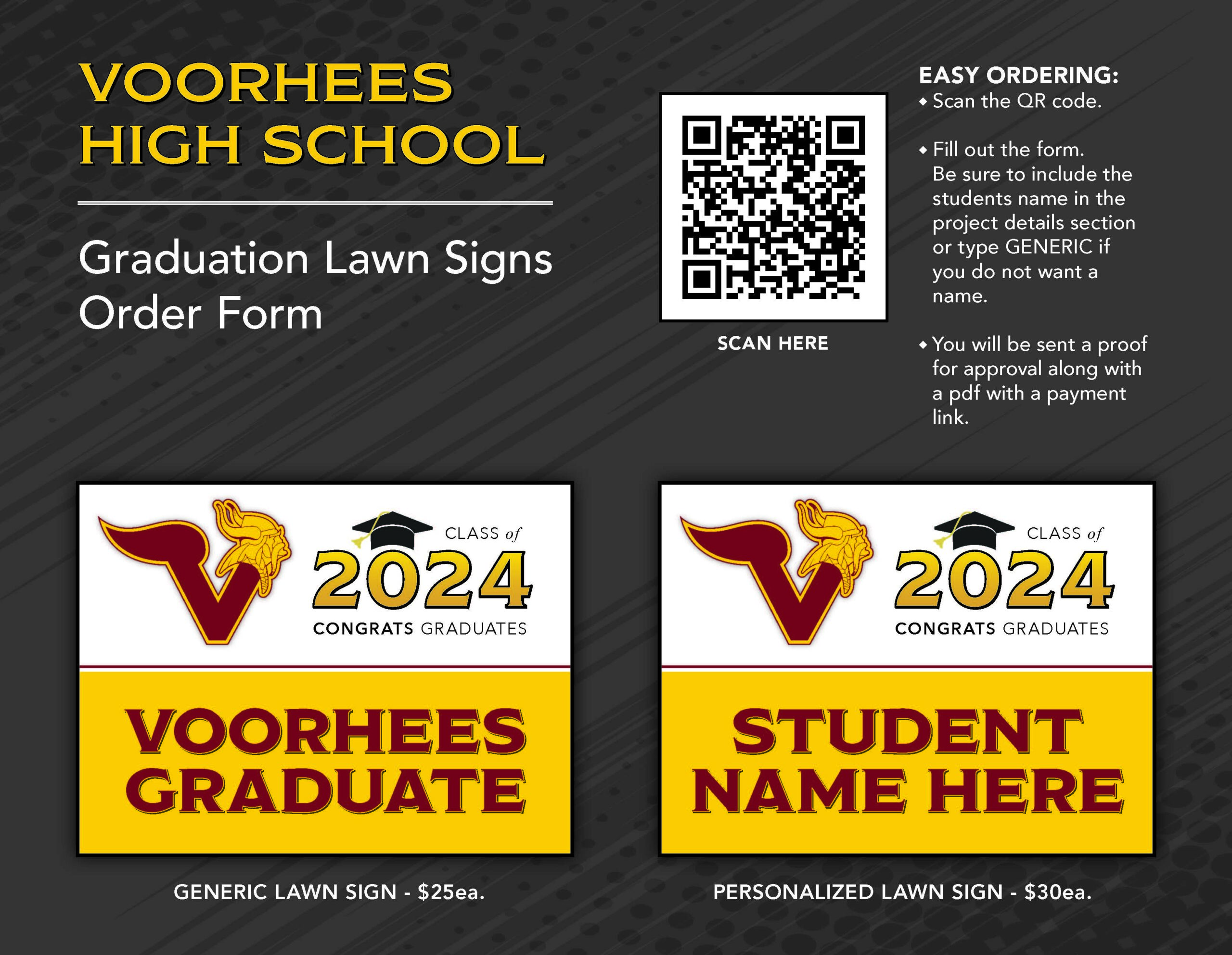 Class of 2024 Graduate Lawn Signs and Shirts